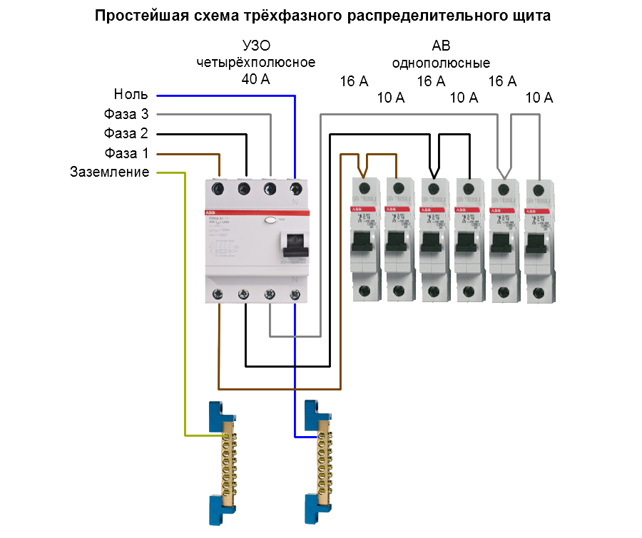 Узо схема подключения с заземлением. схема подключения однофазного узо без заземления