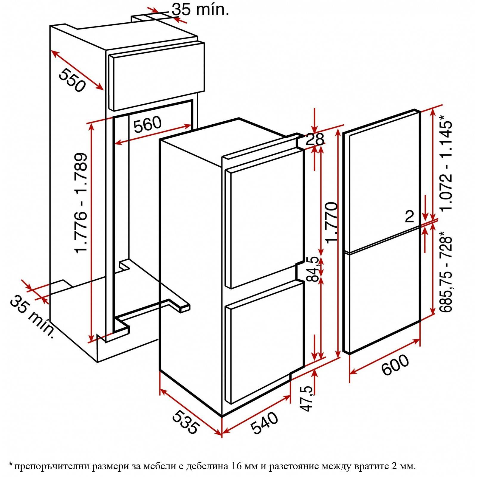 Ширина холодильника: стандартные размеры разных моделей, рекомендации по выбору. как выбрать холодильник
