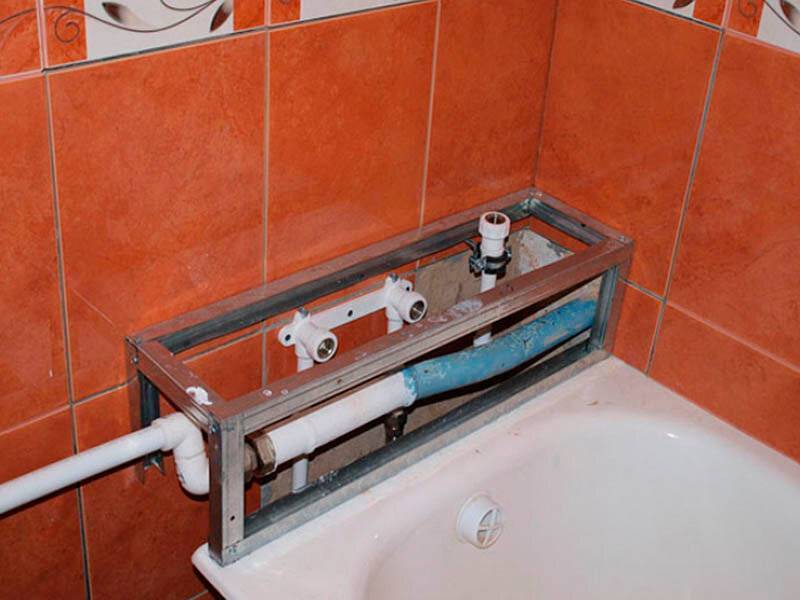 Короб в ванной для труб: дизайн и разновидности материалов