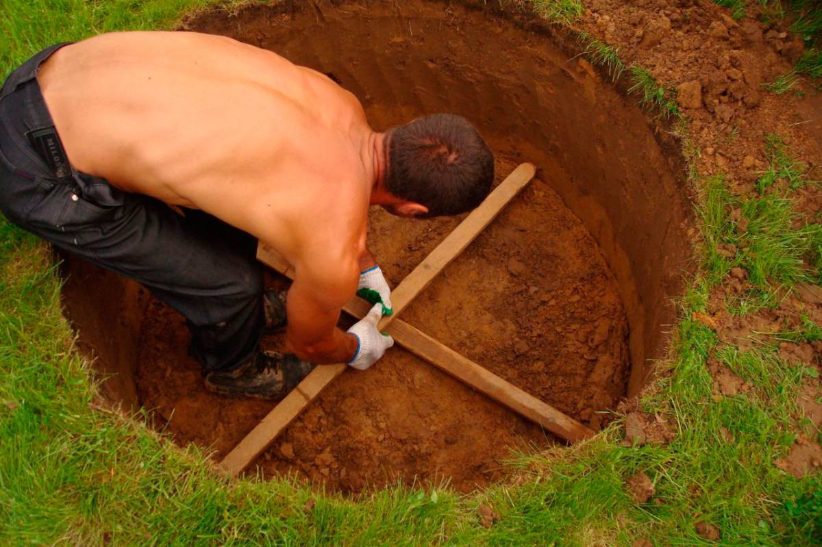 Как выкопать колодец с кольцами — выбор места, методика