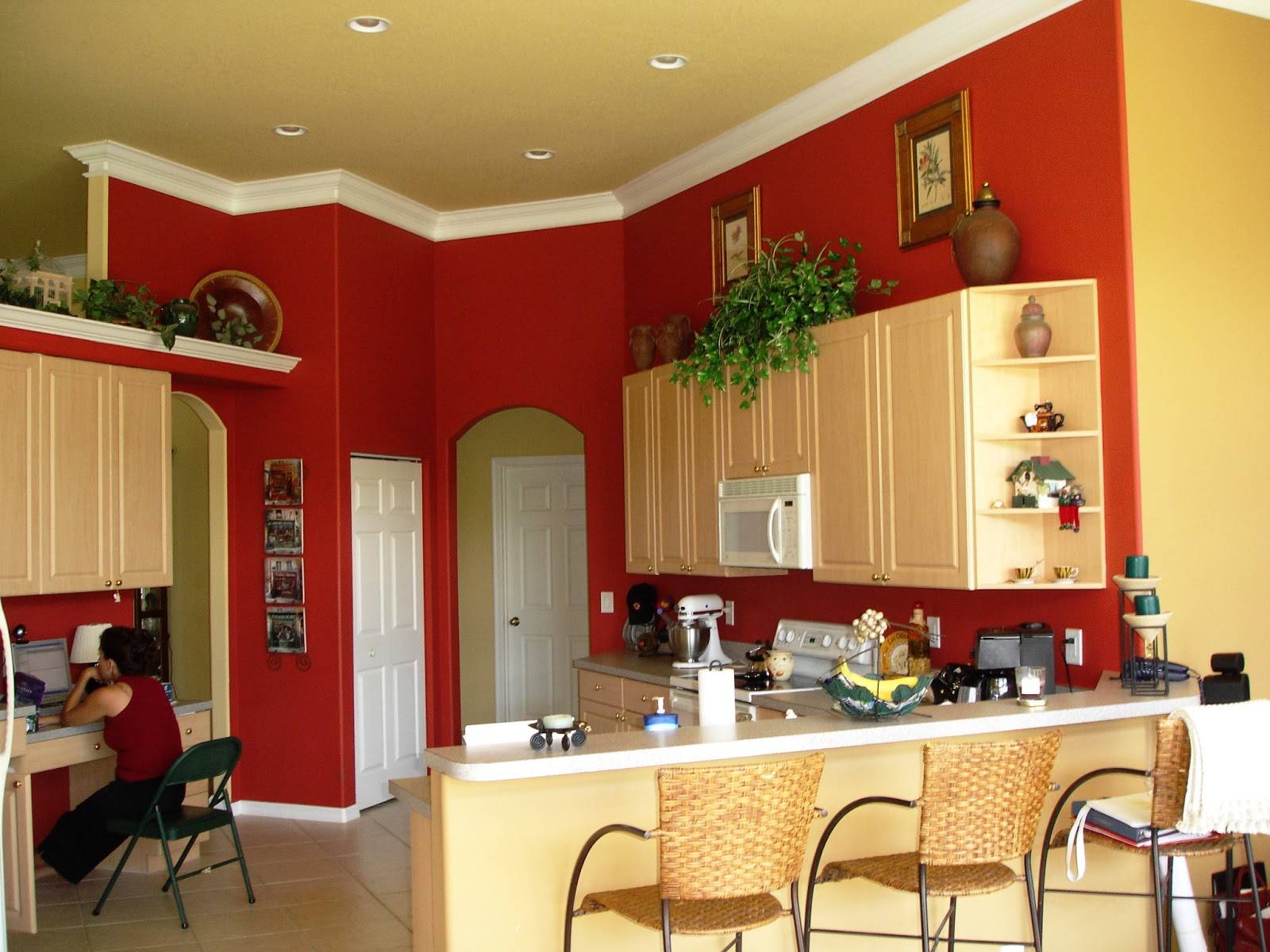 варианты цвета стен на кухне