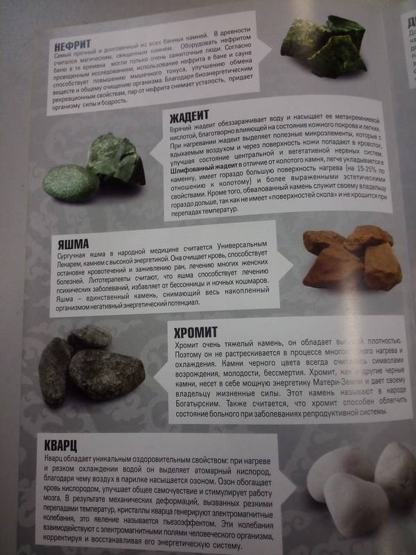 Какие камни выбрать для бани -
