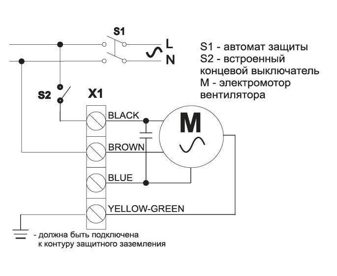 Мотор вентилятора внутреннего блока кондиционера схема подключения