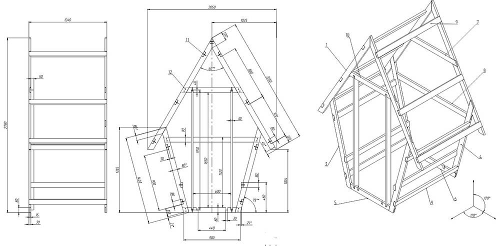 Туалет на даче своими руками: чертежи, размеры, как построить деревянный, схема, фото