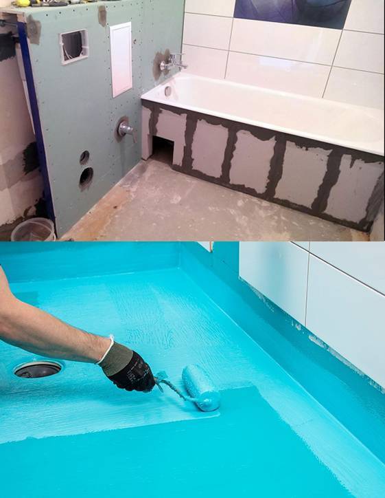 Гидроизоляция ванной комнаты под плитку - что лучше, какую технологию использовать