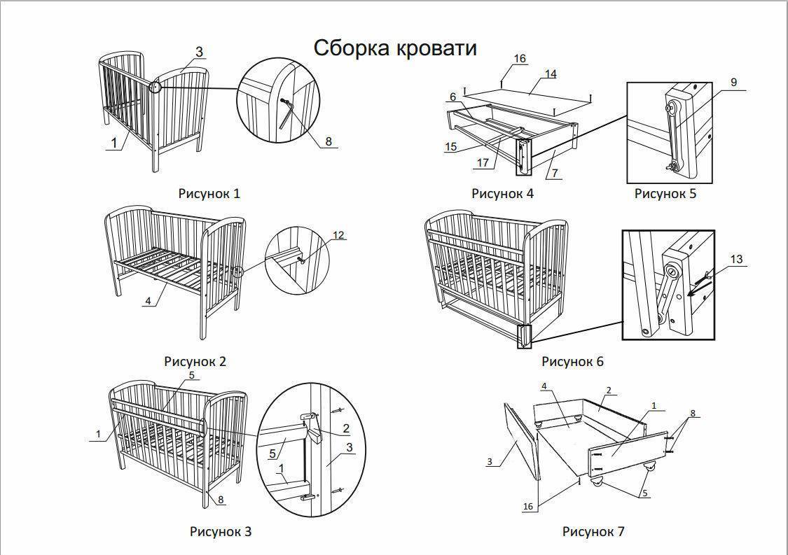 Сборка детской кроватки с маятником: подготовительные работы и инструкция по сборке