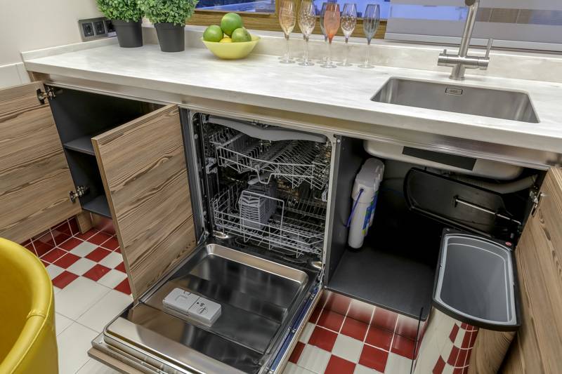 Как встраивается посудомоечная машина в кухню