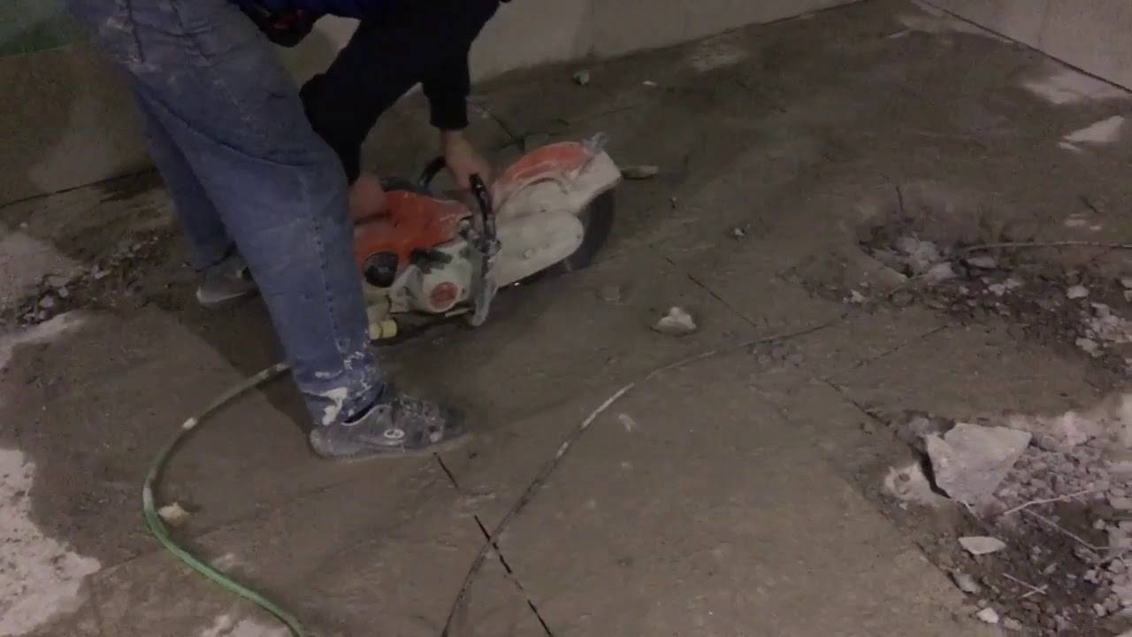 Как сделать демонтаж бетонного пола, убираем стяжку своими руками