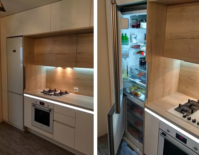 Как правильно установить бытовой холодильник на кухне