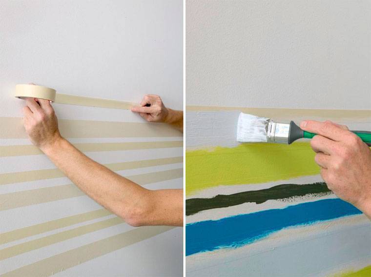 Как покрасить стены в полоску своими руками?