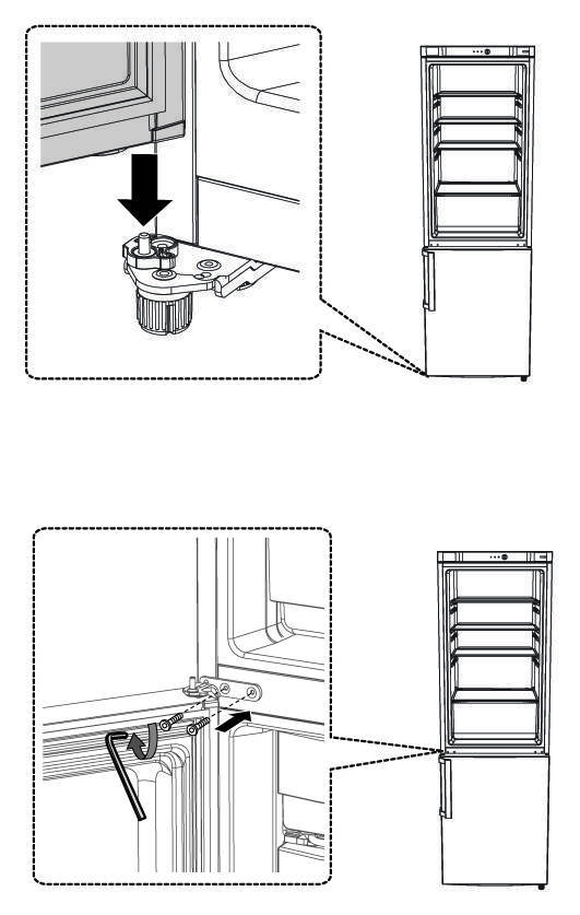 Как поменять местами дверь на холодильнике атлант