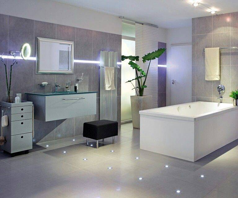 Освещение в ванной комнате: правильная организация поставки света - точка j