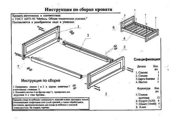 Как сделать кровать из дерева своими руками – пошаговая инструкция и чертежи
