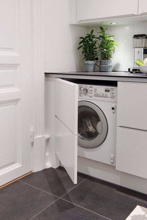 Встраиваемая стиральная машина: как устанавливают встроенные машины?
