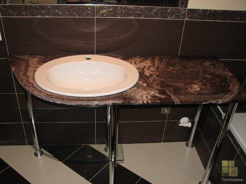 Столешница в ванную под раковину - стильные и красивые варианты применения столешниц в ванной комнаты (85 фото)