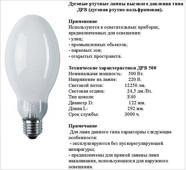 Ртутные лампы: виды, характеристики + обзор лучших моделей ртутьсодержащих ламп