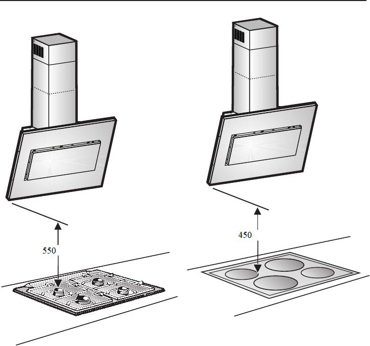 Расстояние от плиты до вытяжки: как повесить вытяжку над газовой плитой?