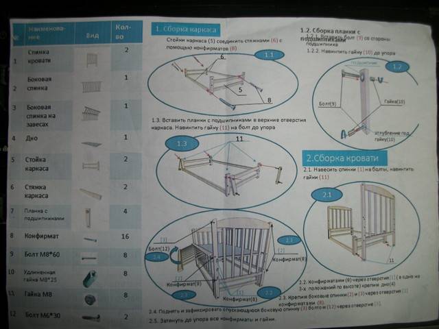 Как собрать кровать с маятником: инструкции по сборке детского трансформера и иных коек с продольным и поперечным качанием, установке круглой люльки, ящиков, прочее