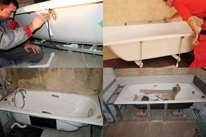 Установка чугунной ванны своими руками — правила и монтаж (фото, видео) – ремонт своими руками на m-stone.ru
